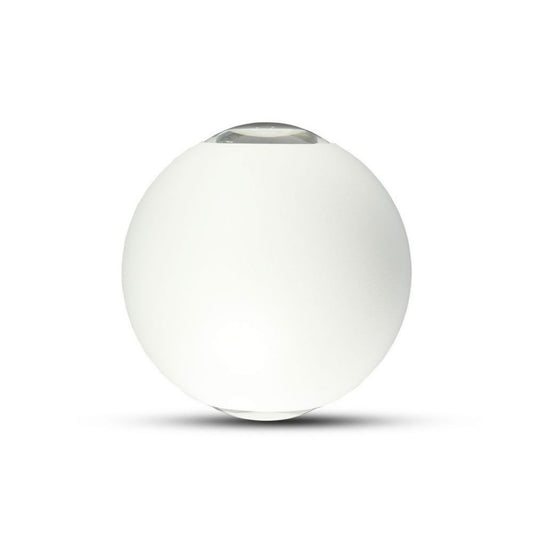 4W LED Wall Light White Body Round IP65 4000K