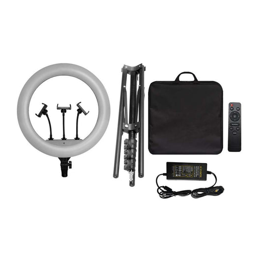 LED 55W Self Recording Lamp 3 Phone Holder Remote 45cm Diameter 1600cm Height 3000K-6000K