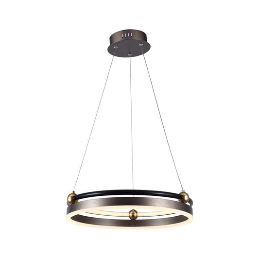 20W LED Designer Hanging Lamp Single Ring 3000K Coffee Body