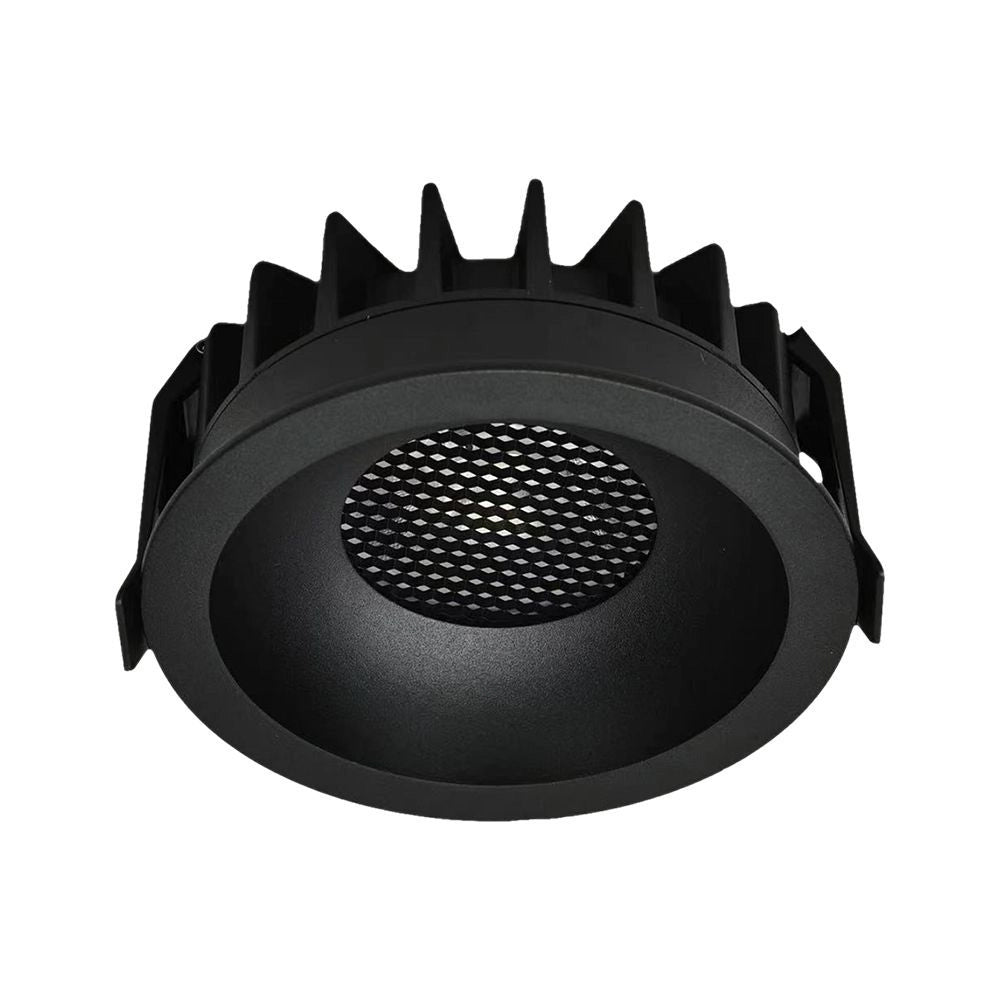 12W LED HONEY COMB DOWNLIGHT BRIDGELUX CHIP CCT:3IN1 BLACK RING + BLACK HEATING