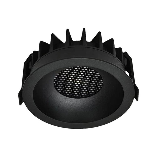 12W LED HONEY COMB DOWNLIGHT BRIDGELUX CHIP CCT:3IN1 BLACK RING + BLACK HEATING
