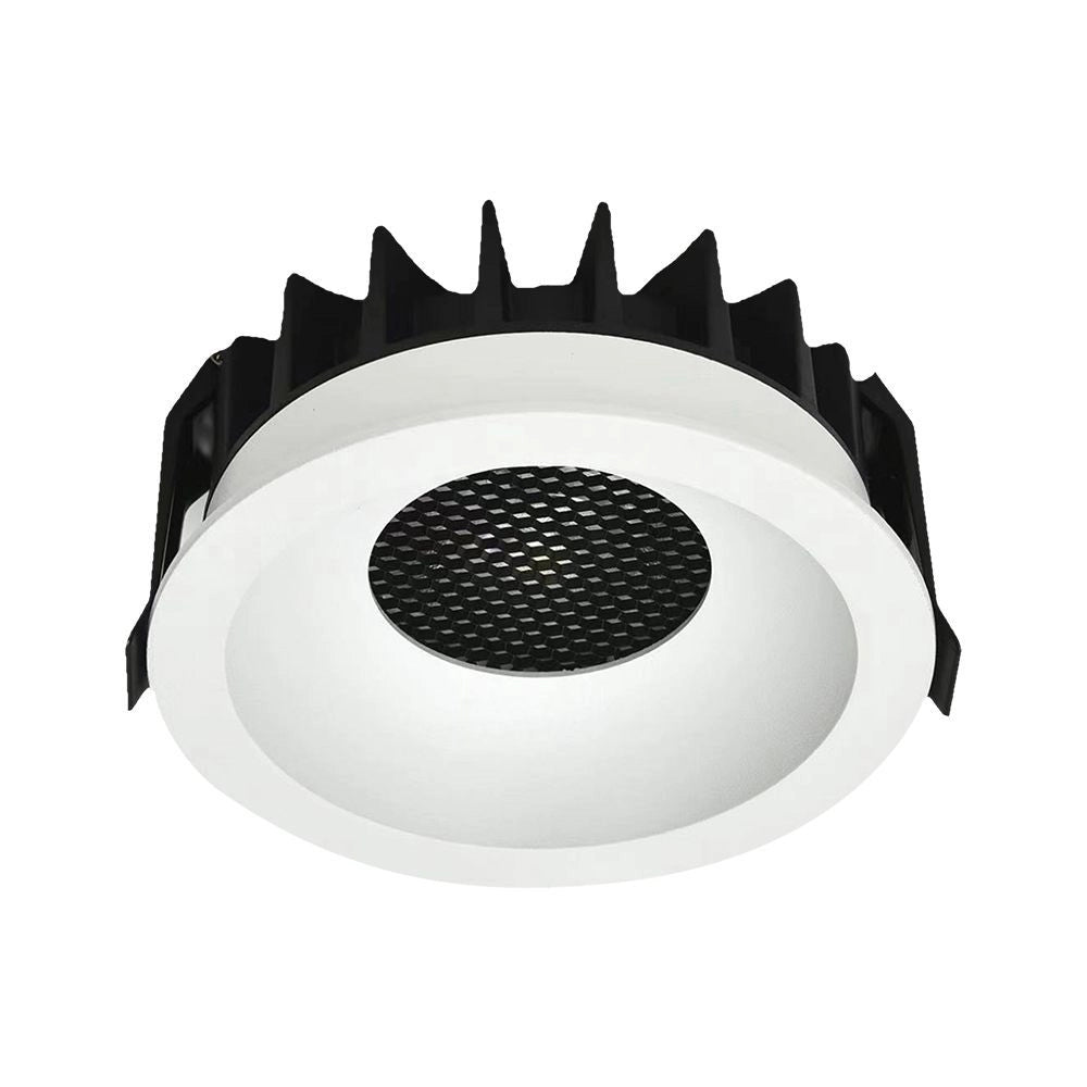 12W LED HONEY COMB DOWNLIGHT BRIDGELUX CHIP CCT:3IN1 WHITE RING + BLACK HEATING
