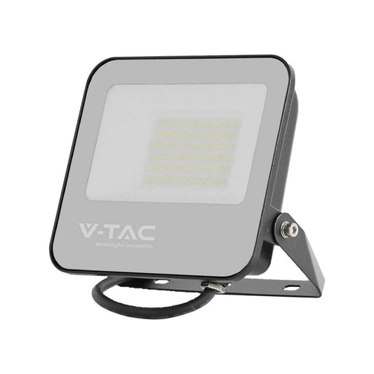 50W LED FLOODLIGHT 4000K BLACK BODY GREY GLASS 160LM/W 5 YEARS WARRANTY
