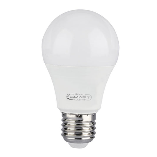 Lampadina LED E27 8,8.5W A65 Compatibile Con Google Home E Amazon Alexa Tramite App V-TAC Smart RGB E 3In1 Dimmerabile