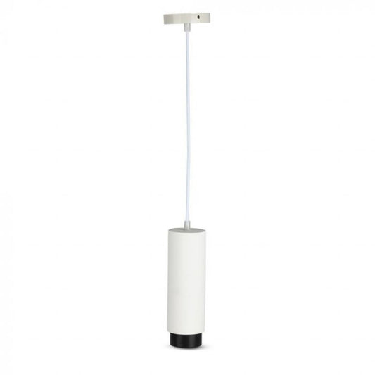 GU10 Fitting Gypsum Pendant Suspended Metal with Gun Black Bottom