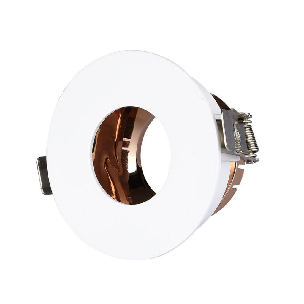 GU10 Fitting White+Rose Gold Round VT-873