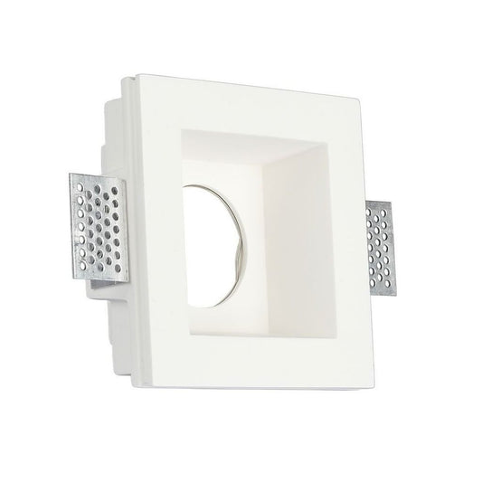GU10 Fitting Square Gypsum White