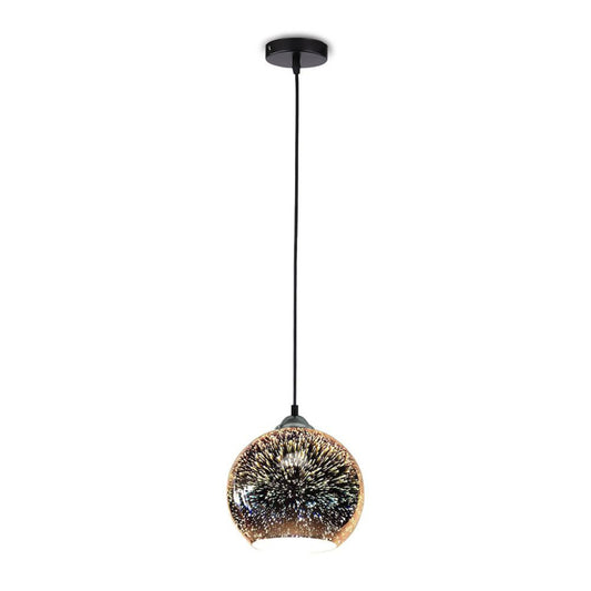Pendant Light Holder E27 with 3D Glass Lampshade 250mm