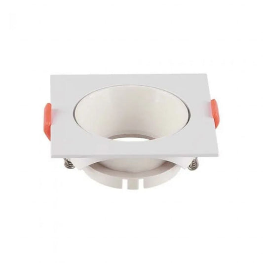 GU10 Fitting Square White Frame + White Reflector