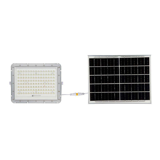 20W LED Solar Floodlight 6400K Replaceable Battery 3m Wire White Body