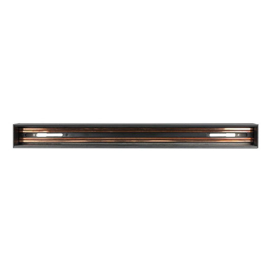Recessed Aluminium Track Rail Black 1M