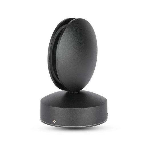 7W LED Wall Light Black Body 3000K IP65