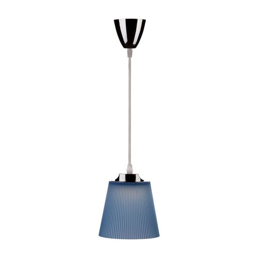 7W Pendant Light Chrome Body + Blue Shade 4000K