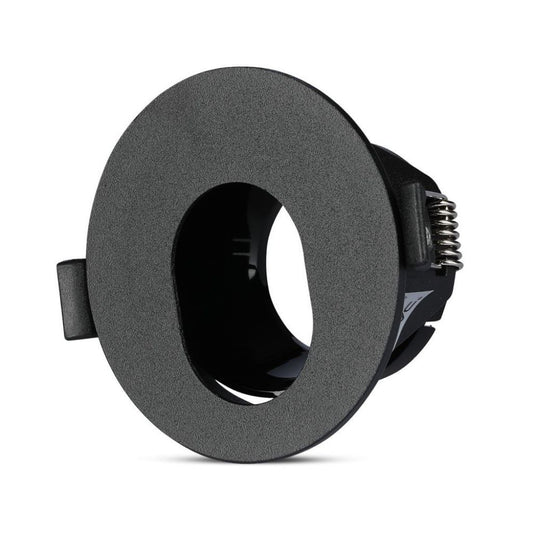 GU10 Fitting Black + Black Round