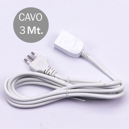 Prolunghe Lineari Plug 10A 2P+T Presa 10A Cavo H05Vv F 3X0.75mmx3M