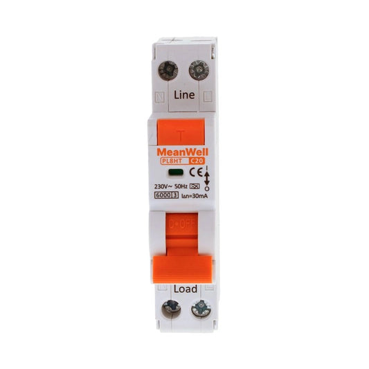 Magnetotermico Differenziale MeanWell Tipo A Curva C 1P+N 1M 6kA C20A AC 230V