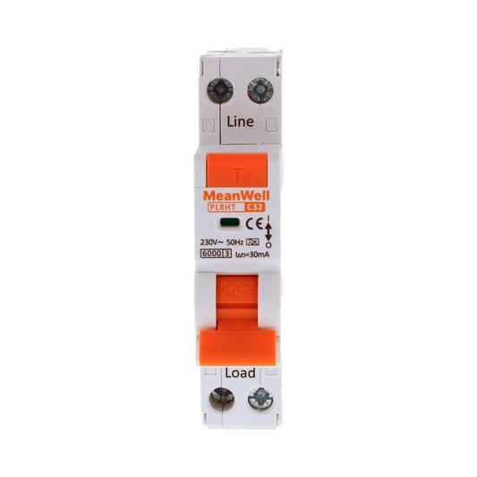 Magnetotermico Differenziale MeanWell Tipo A Curva C 1P+N 1M 6kA C32A AC 230V