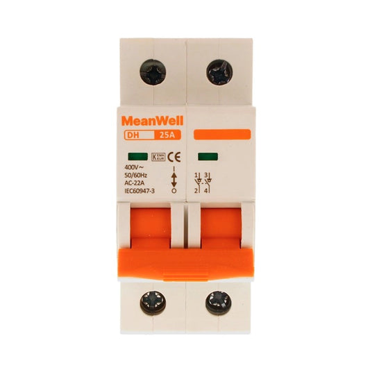 Sezionatore MeanWell 2P 2M 25A AC 400V IP20 IEC60947