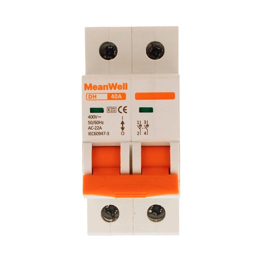 Sezionatore MeanWell 2P 2M 40A AC 400V IP20 IEC60947