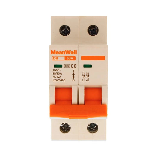 Sezionatore MeanWell 2P 2M 63A AC 400V IP20 IEC60947