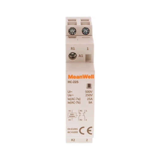 Contattore MeanWell 2P 1M 1NO+1NC 25A AC 230V IP20