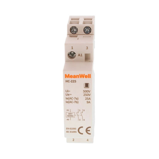 Contattore MeanWell 2P 1M 2NO 25A AC 230V IP20