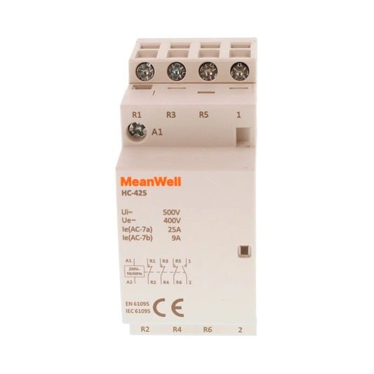 Contattore MeanWell 4P 2M 1NO+3NC 25A AC 230V IP20