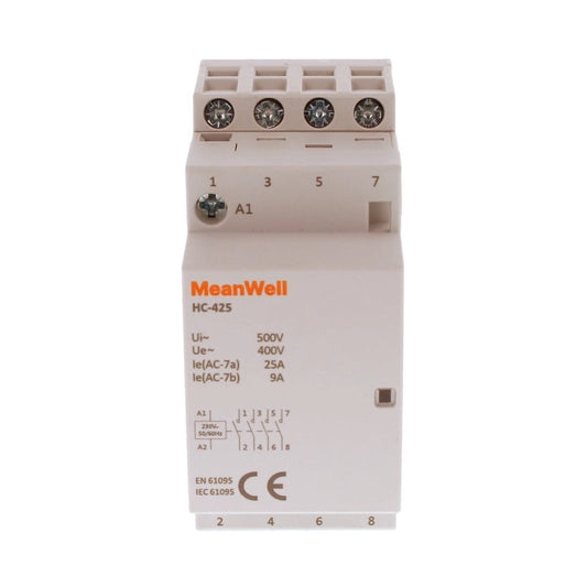 Contattore MeanWell 4P 2M 4NO 25A AC 230V IP20