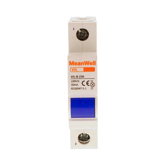 Indicatore LED Blu MeanWell 1 Polo 1M 230V AC IP20 IEC60947
