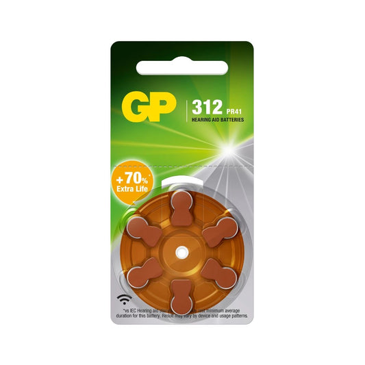 Batteria Acustica 1,45V ZA312 / AR41 (Blister 6 Pezzi)