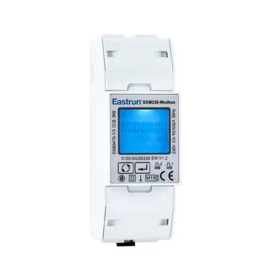 Meter Monofase Eastron RS485 Modbus, Contatore Bidirezionale per Sistemi Fotovoltaici con Inverter Deye e Solis, Controllo Energetico e Misurazione Precisa